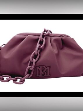 Badgley Mischka Plum Knot Chain Shoulder Bag